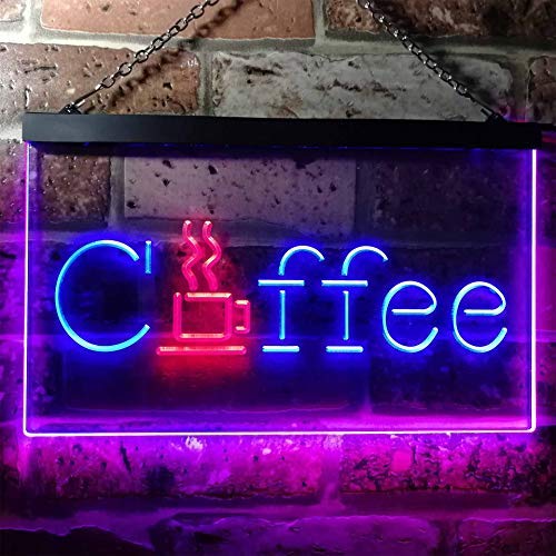 Coffee Dual LED Neon Light Sign1